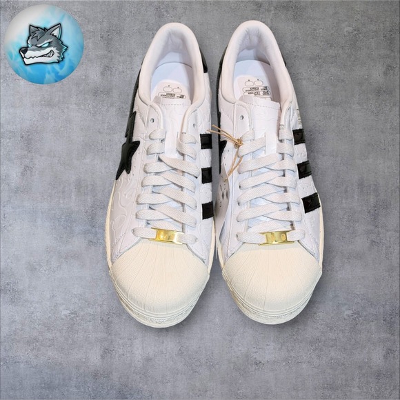 New Adidas Superstar Vintage X BAPE Men\'s Size 7 \'White Black\' JR2701 main image 4